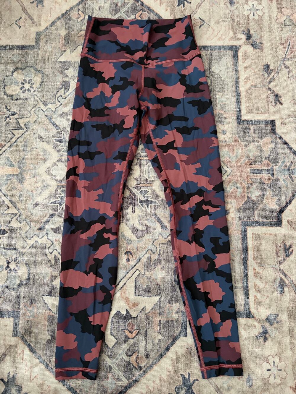 Lululemon Wunder Under Leggings Womens 6 Camo High Rise Full Length Luxtreme